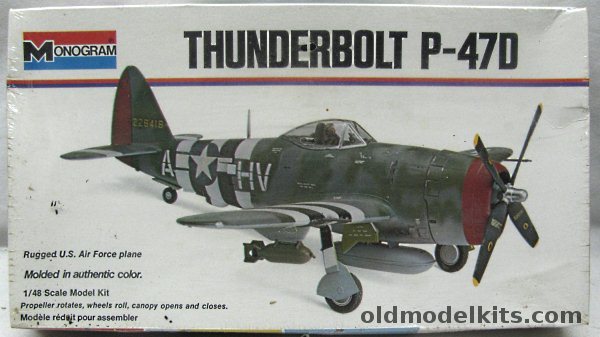 Monogram 1/48 P-47D Thunderbolt - White Box Issue, 6838 plastic model kit